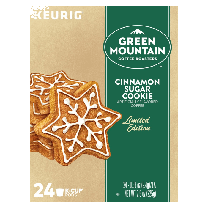 Green Mountain Cinnamon Sugar Cookie k cup box front