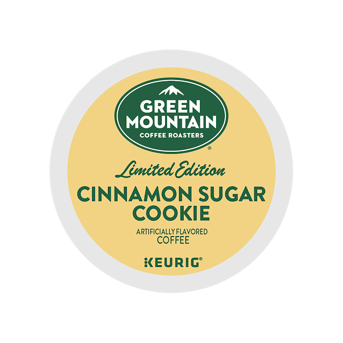 Green Mountain Coffee Cinnamon Sugar Cookie K cups lid