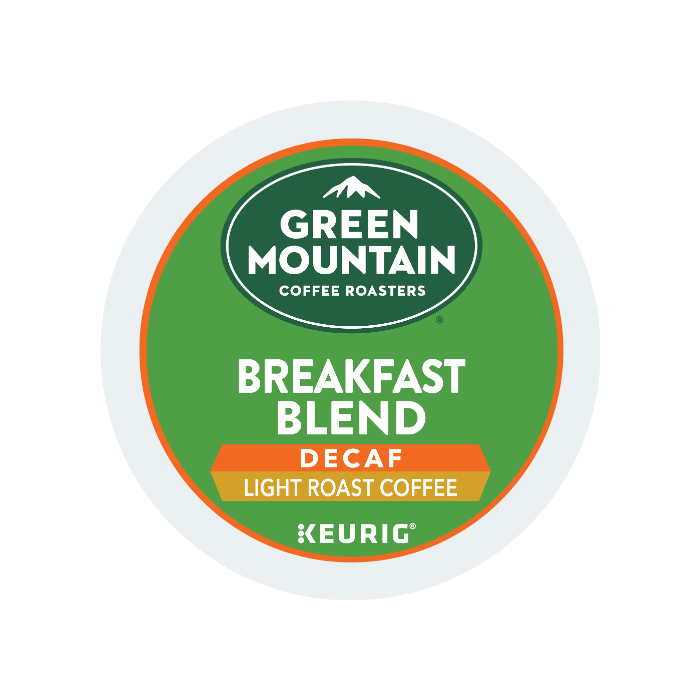 green mountain breakfast blend decaf kcup lid