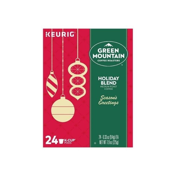 green mountain coffee holiday blend box front