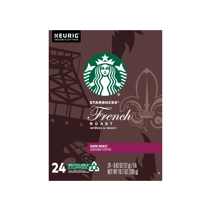 starbucks french roast coffee pods box front