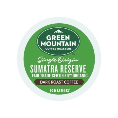 Green Mountain Sumatran Reserve K cups lid