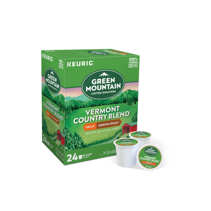 vermont country blend decaf k cups box of 24